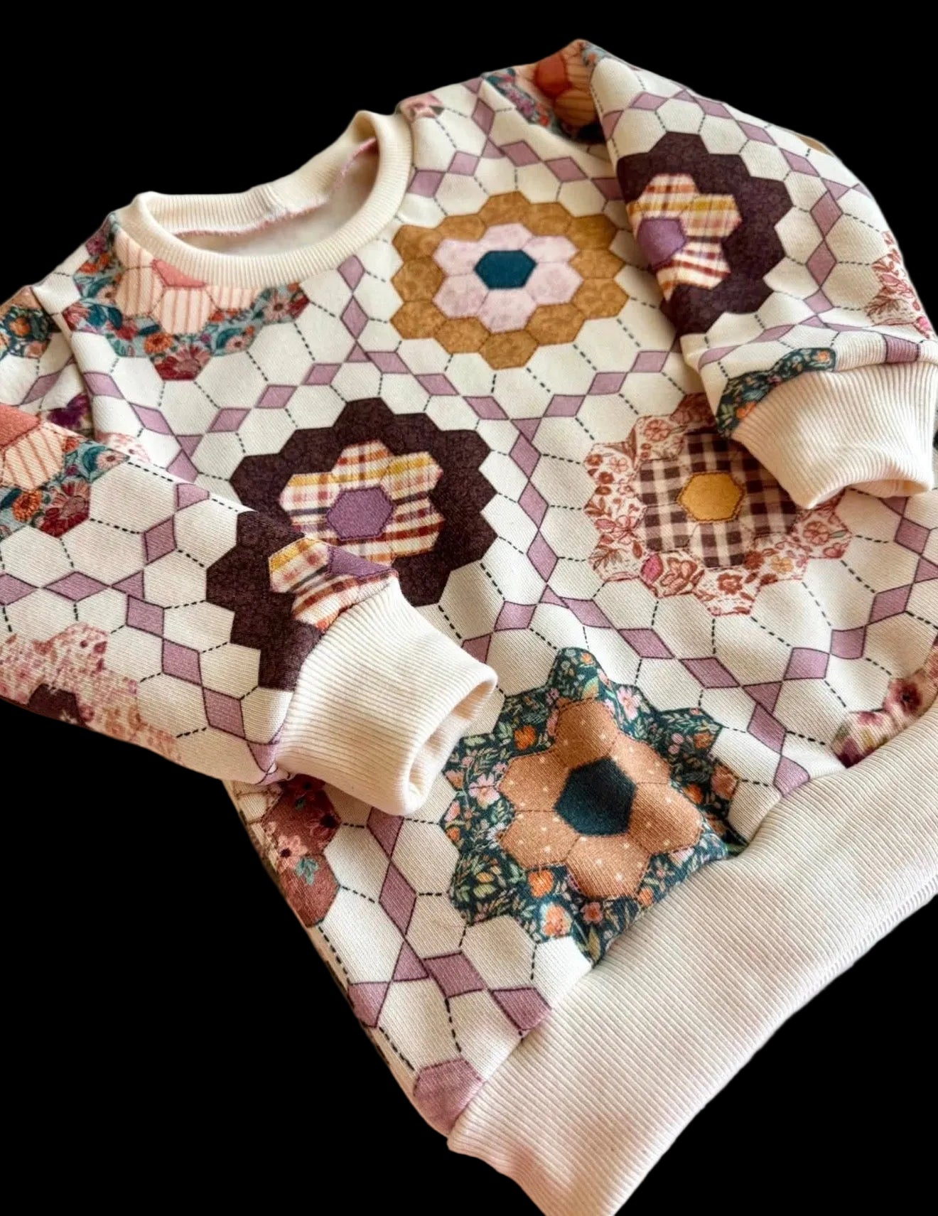 Granny Square Sweater Print