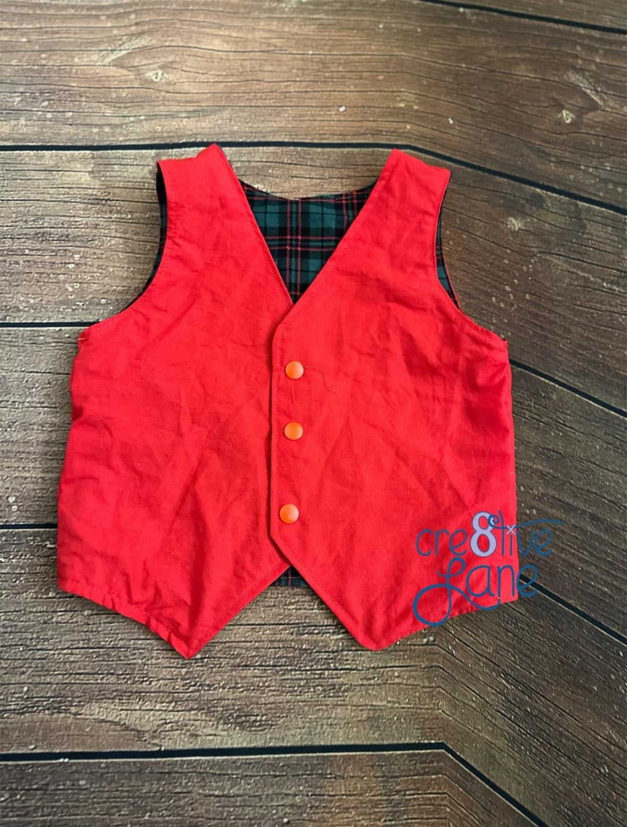 Christmas Vest (Reversible-Reverse Side will be solid)