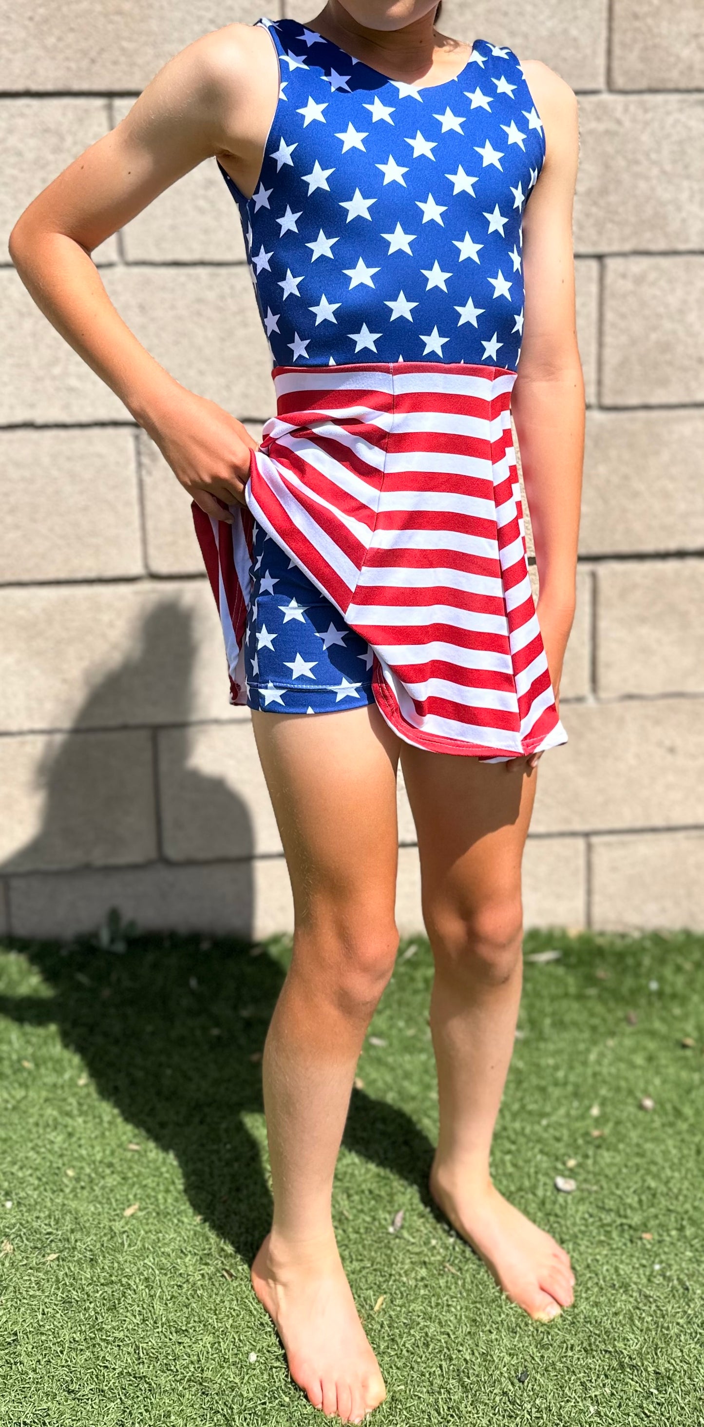 Stars and Stripes Twirl Dress/Romper