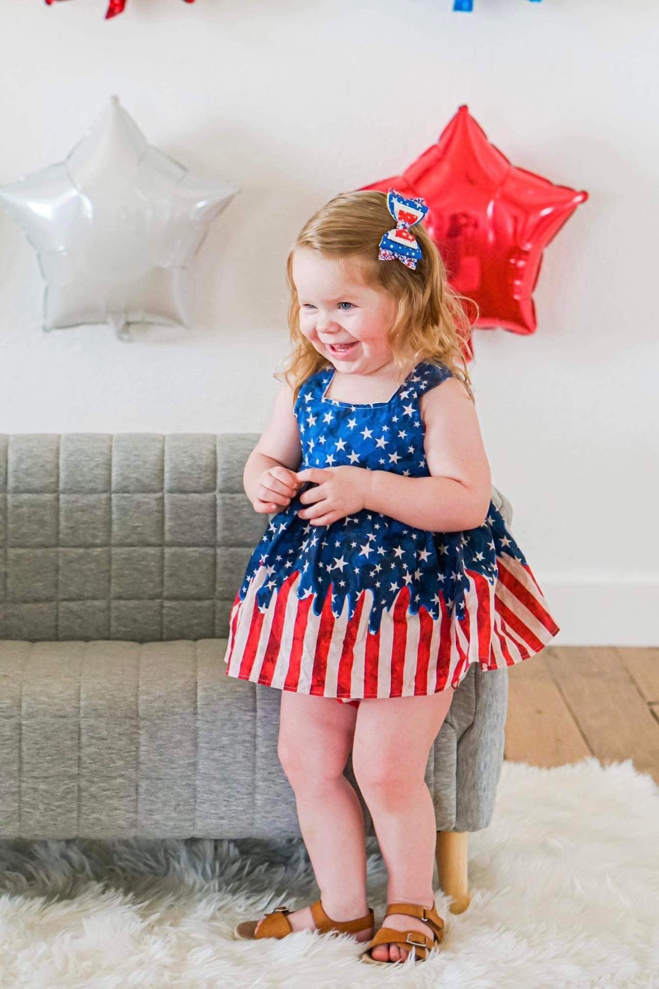 Woven American Drip Dress