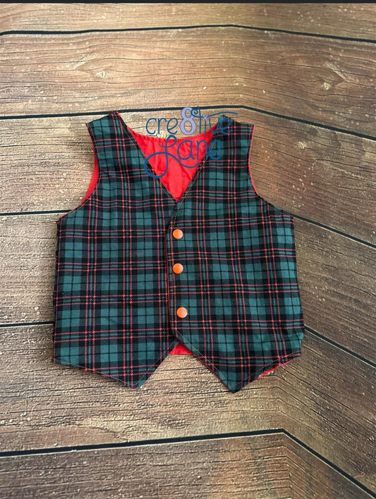 Christmas Vest (Reversible-Reverse Side will be solid)