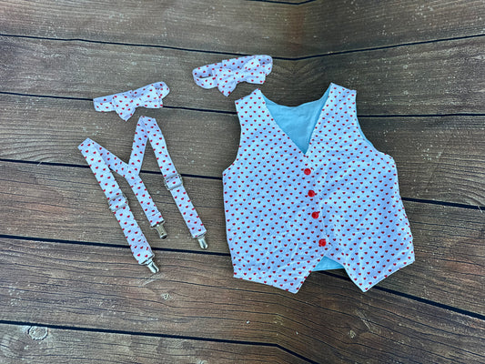 Valentine’s Day Vests (Reversible-Reverse Side will be solid)